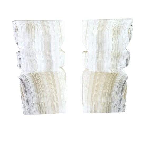 Tiki Aztec Mayan Carved Onyx 8" Extra-Large HEAVY! Bookends - Picture 3 of 6